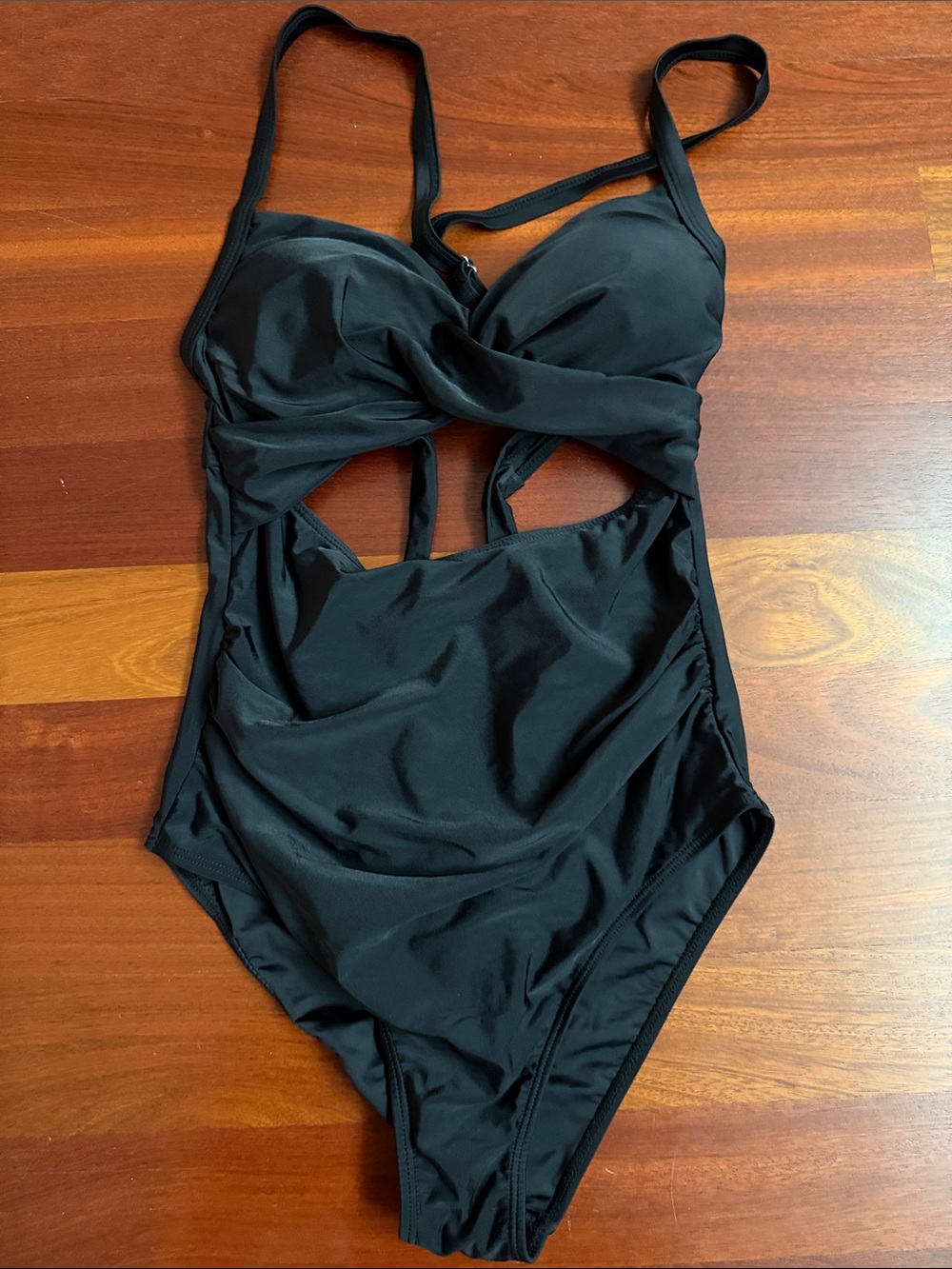 Black One-Piece Cutout Swimsuit